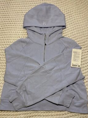 lululemon scuba oversized 1/2 zip hoodie in pastel blue size m/l